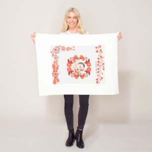 Douchen_ [Mom-to-be’s Name] met liefde! Fleece Deken