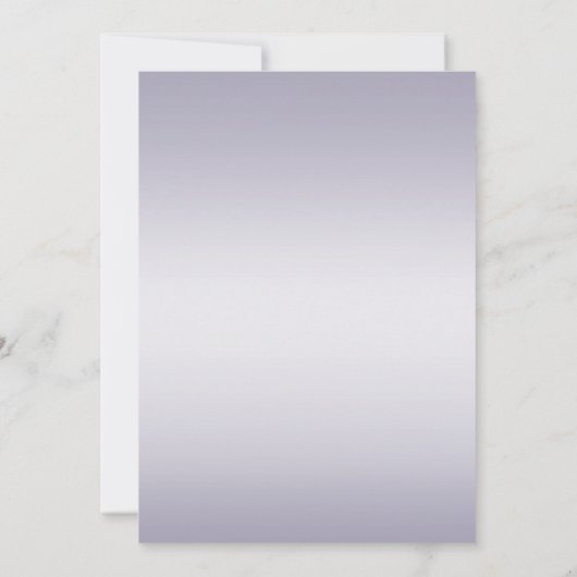 douchen | Violet Silver Shimmer Stripes Monogram Kaart (Achterkant)