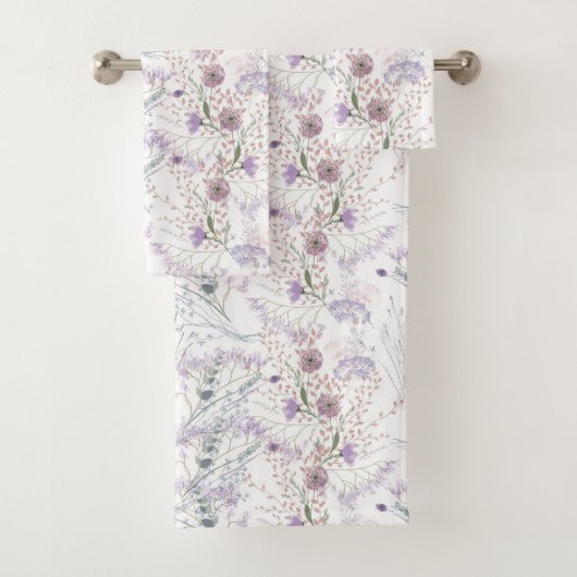 Douches van Delicate Wildbloemen Bad Handdoek (Insitu)