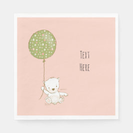 Doucheservet Beer met ballon Servet