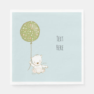 Doucheservet Beer met ballon Servet