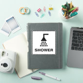 Douchesymbool sticker voor zwembad of spa (iPad Cover)