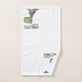 Douchetijd? Grappige T-Rex Dinosaurus Cartoon Bad Handdoek (Handdoek)