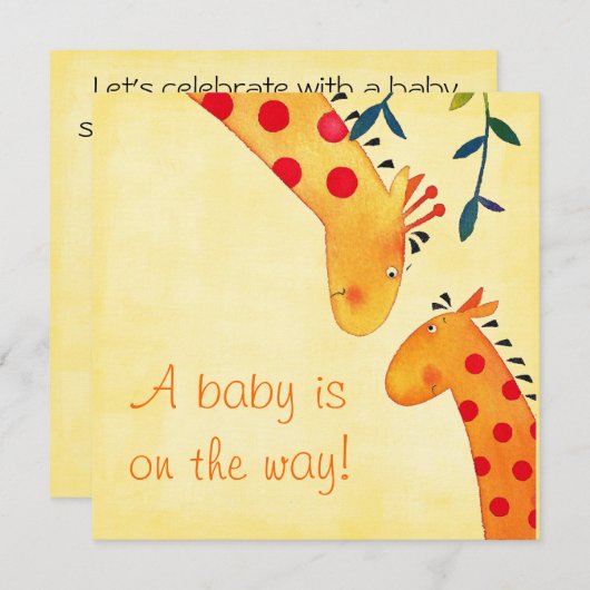 doucheuitnodiging kaart (Voorkant / Achterkant)