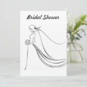 doucheuitnodiging voor brudal kaart (Staand voorkant)