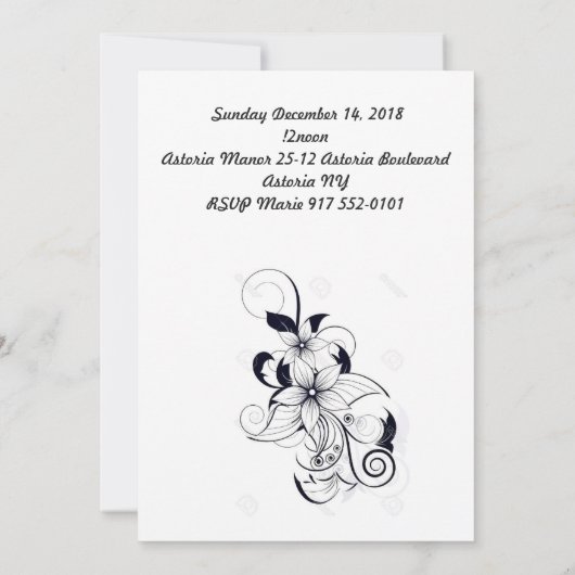 doucheuitnodiging voor brudal kaart (Achterkant)