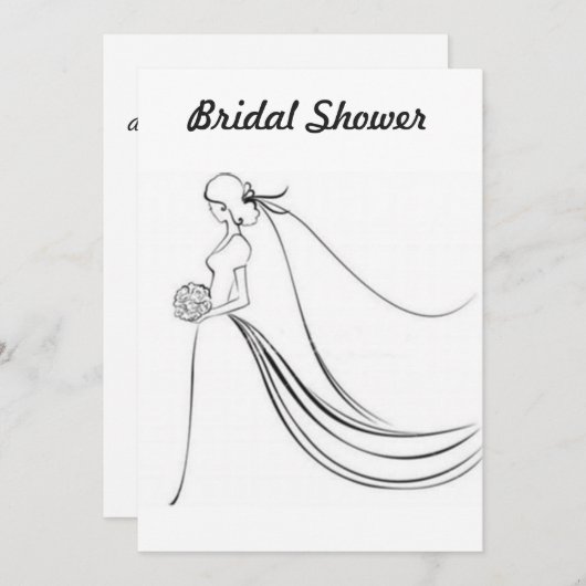 doucheuitnodiging voor brudal kaart (Voorkant / Achterkant)