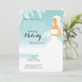 doucheuitnodiging voor brudal kaart (Staand voorkant)