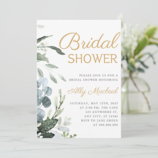 doucheuitnodiging voor brudal kaart (Staand voorkant)