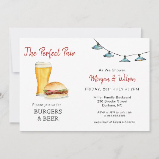 doucheuitnodiging voor wasmachines en bier aankondiging (Voorkant)