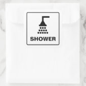 Douchevoorziening symbool pictogram sticker (Tas)