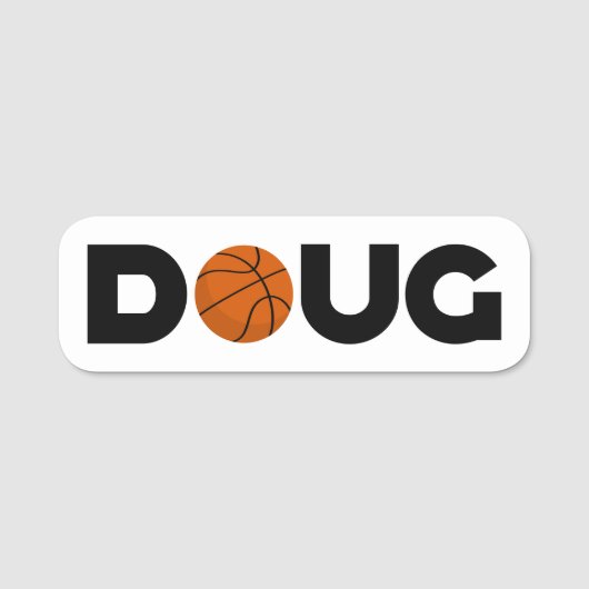 Doug Basketball Naamplaatje (Voorkant)