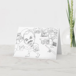 Doug de postbode zegt Dank je! Feestdagen Kaart