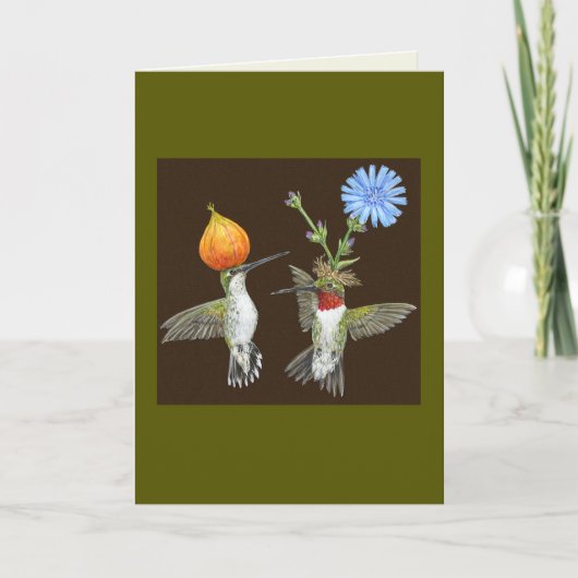 Doug en Cheryl hummingbird card Kaart (Voorkant)