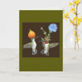 Doug en Cheryl hummingbird card Kaart (Gele Bloem)