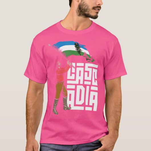  Doug Flag Cascadia Pride Retro Graphic T-shirt (Voorkant)