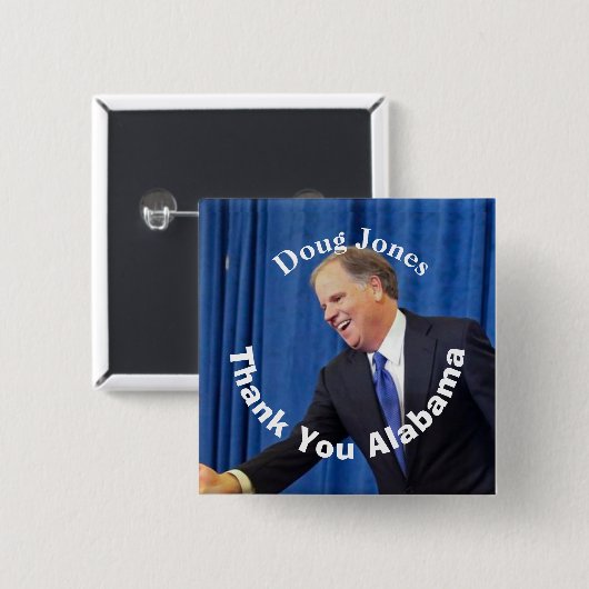 Doug Jones - Dank je Alabama Vierkante Button 5,1 Cm (Voorkant /achterkant)