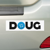 Doug-knop bumper sticker (Op auto)