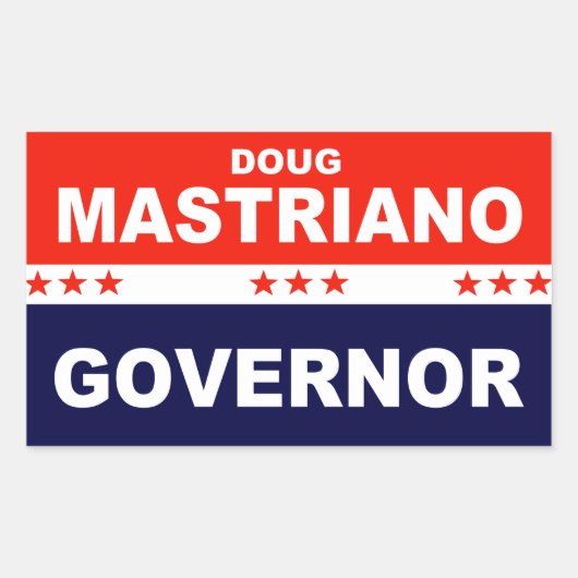 Doug Mastriano Gouverneur Pennsylvania Rechthoekige Sticker (Voorkant)