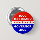 Doug Mastriano Gouverneur Pennsylvania Ronde Button 5,7 Cm (Voorkant /achterkant)