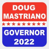 Doug Mastriano Gouverneur Pennsylvania Vierkante Sticker (Voorkant)