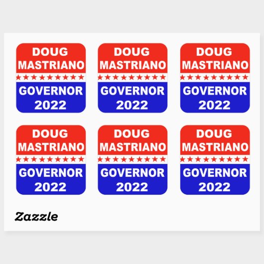 Doug Mastriano Gouverneur Pennsylvania Vierkante Sticker (Vel)