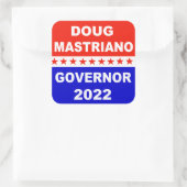 Doug Mastriano Gouverneur Pennsylvania Vierkante Sticker (Tas)