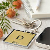 Doug Name Chemistry Element Periodic Table Sleutelhanger (Voorkant Rechts)