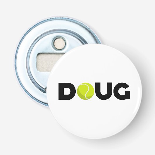 Doug Tennis Button Flesopener (Voorkant)