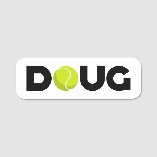 Doug Tennis Naamplaatje (Voorkant)