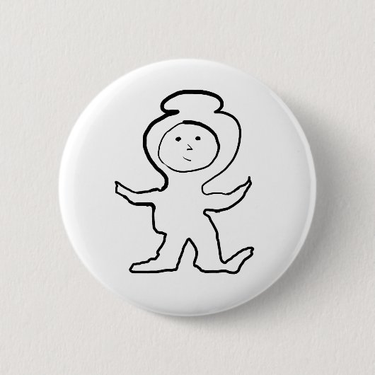 Dough Head Jammies Kind Ronde Button 5,7 Cm (Voorkant)