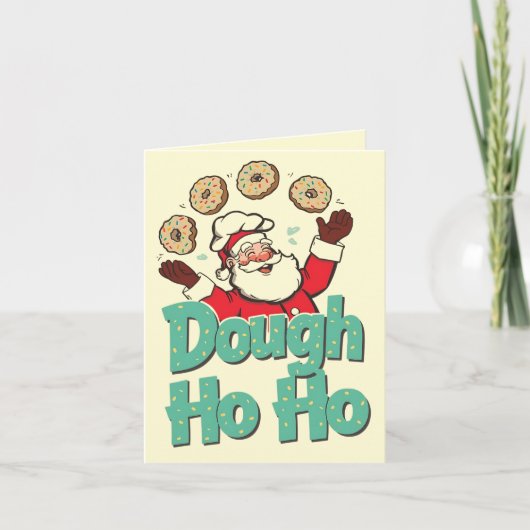 Dough Ho Ho – Grappige Kerst Donut Woordgrap  Kaart (Voorkant)