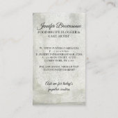 Dough on Tray Food Recipe Bakery Cake Making Visitekaartje (Achterkant)