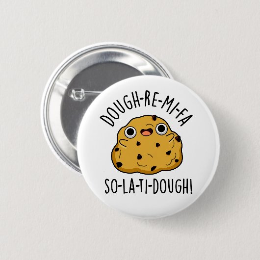 Dough-Re-Mi Grappige Muziek Dough Pun Ronde Button 5,7 Cm (Voorkant /achterkant)