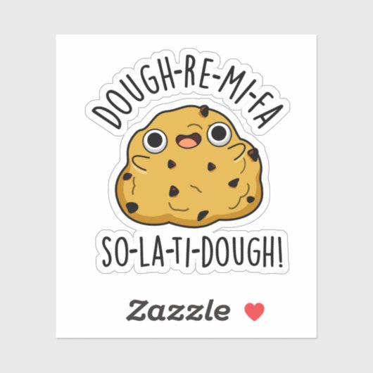 Dough-Re-Mi Grappige Muziek Dough Pun Sticker (Vel)