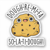 Dough-Re-Mi Grappige Muziek Dough Pun Sticker (Voorkant)