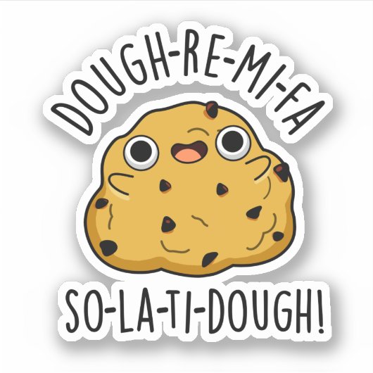 Dough-Re-Mi Grappige Muziek Dough Pun Sticker (Voorkant)