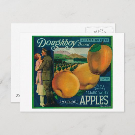 Doughboy Apple Crate LabelWatsonville, CA Briefkaart (Voorkant / Achterkant)
