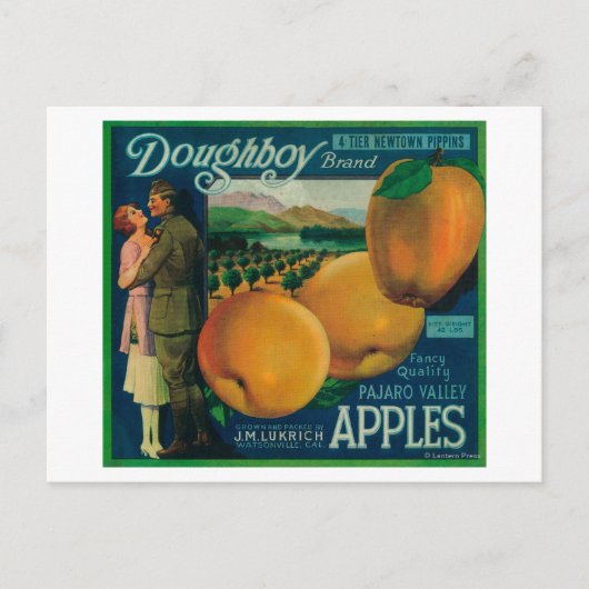 Doughboy Apple Crate LabelWatsonville, CA Briefkaart (Voorkant)