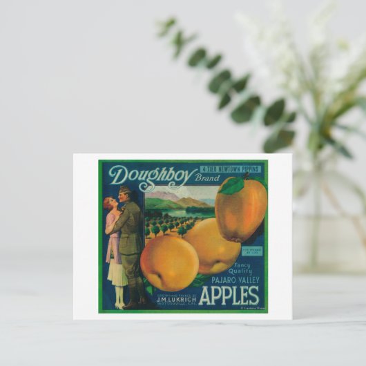 Doughboy Apple Crate LabelWatsonville, CA Briefkaart (Staand voorkant)