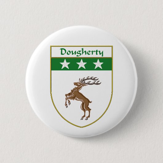 Dougherty Coat of Arms/Family Crest Ronde Button 5,7 Cm (Voorkant)
