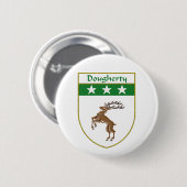 Dougherty Coat of Arms/Family Crest Ronde Button 5,7 Cm (Voorkant /achterkant)