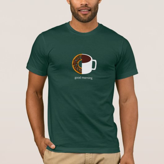 Doughnoten en koffie t-shirt (Voorkant)