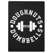 Doughnoten en paraplu's - Carbs - Funny Workout Klembord (Achterkant)