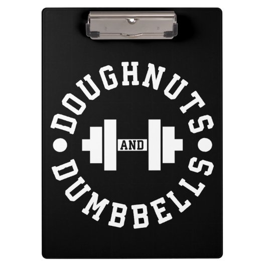 Doughnoten en paraplu's - Carbs - Funny Workout Klembord (Voorkant)