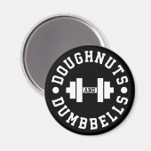 Doughnoten en paraplu's - Carbs - Funny Workout Magneet (Voorkant / Achterkant)