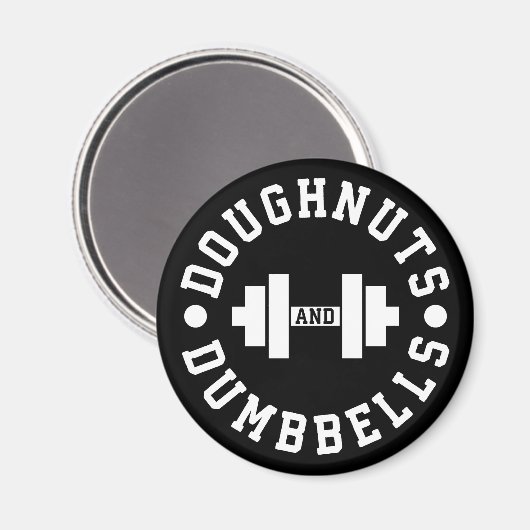 Doughnoten en paraplu's - Carbs - Funny Workout Magneet (Voorkant / Achterkant)