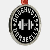 Doughnoten en paraplu's - Carbs - Funny Workout Metalen Ornament (Rechts)