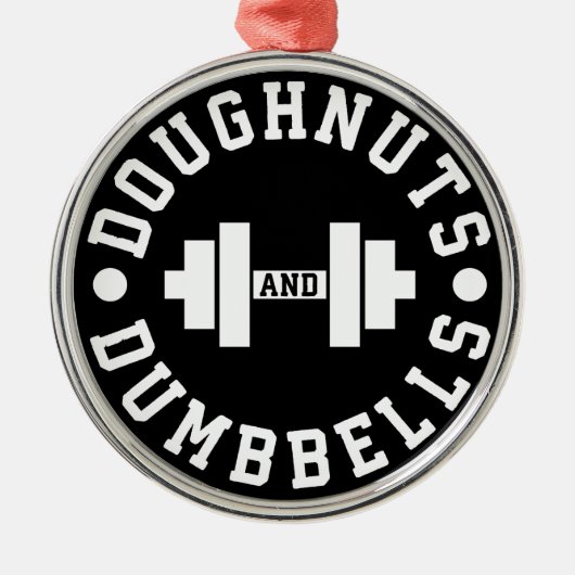 Doughnoten en paraplu's - Carbs - Funny Workout Metalen Ornament (Voorkant)