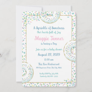 Doughnoten en Snoep Sprinkles Baby Shower Kaart